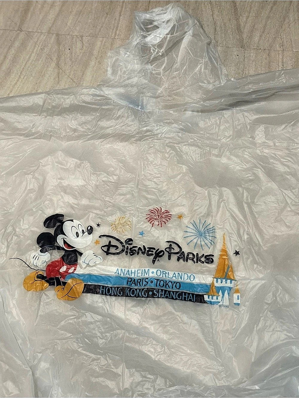 5 Disney Parks Mickey Mouse Around the World Rain Ponchos